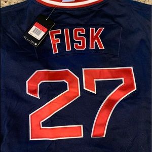 Red Sox Fisk #27 Official Jersey